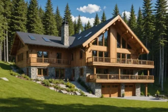 Chalet sur mesure intégré dans un paysage naturel verdoyant