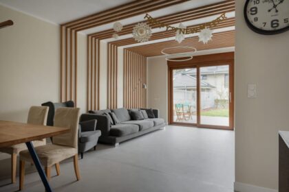 maison avec sol en béton ciré