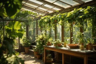 Treillage en bois pour soutenir des plantes grimpantes dans un jardin