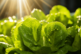 Salade fraîche et croustillante cultivée dans un jardin potager