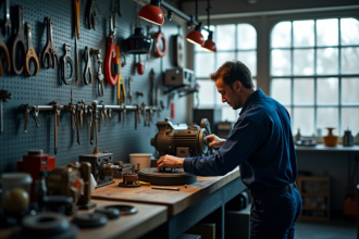 outil robuste utilisé sur un chantier par des professionnels du bâtiment