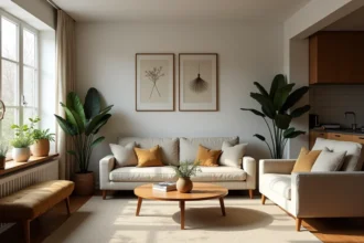 Intérieur rénové avec des objets chinés et personnalisés