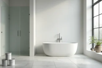 Peinture hydrofuge pour salle de bain résistante à l'humidité