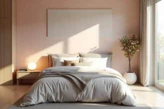 Palette de couleurs douces pour une chambre apaisante
