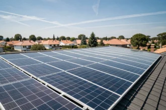 Panneaux solaires Sunology installés sur le toit d'une maison résidentielle en France