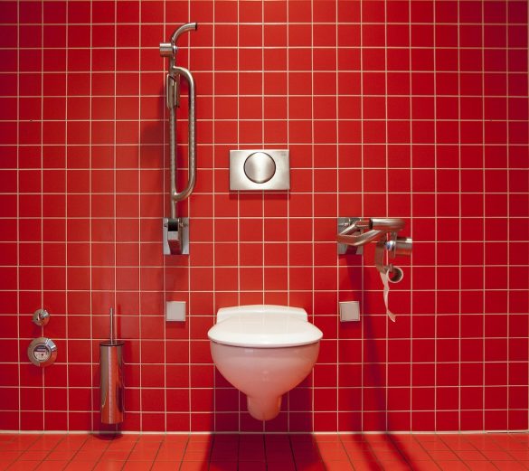 Décoration : WC rouge